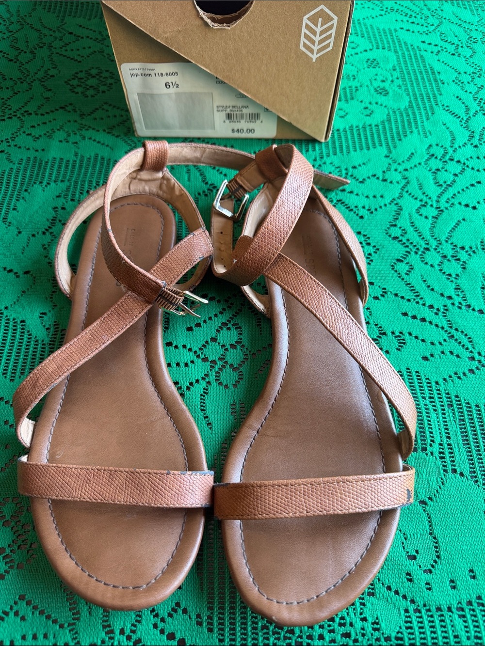 Call It Spring Brown Strappy Flat Sandals